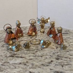 Brass & Copper Nativity Set